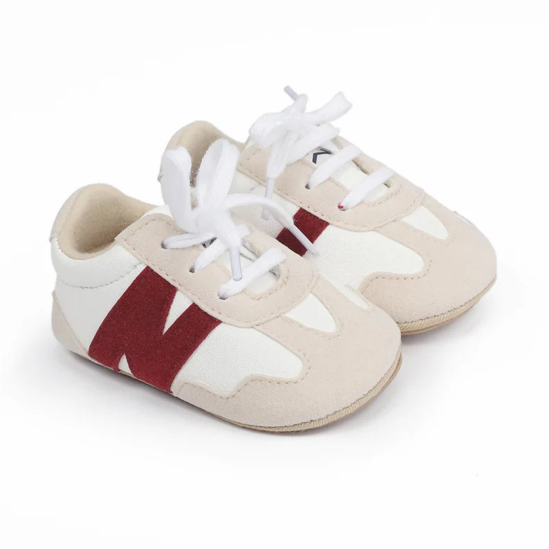 Newborn Baby Sneakers Letter Patchwork Baby Casual Shoes Anti-slip Hundred Toddler Baby Boys Girls Shoes 0-18 Months