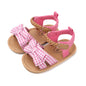 KIDSUN Summer Baby Beach Sandals Bow-knot Rubber Sole Anti-Slip Newborn Princess Toddler Crib First Walkers Baby Girls Shoes