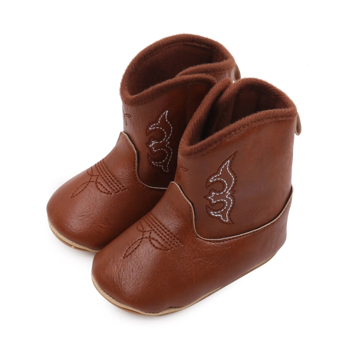 Baby Boots Made Of Soft PU and High-quality Cotton 2024 New Autumn and Winter Short Boots With Rubber Soles and Anti Slip Baby