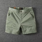 Men's Casual Cotton Shorts Summer Solid Color Slim Fit Loose Fit Thin Three-quarter Length Pants  Workwear
