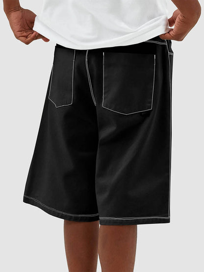 Men Denim Shorts Zipper Button Closure Summer Casual Shorts with Pockets Male Trendy Fashion Short Jeans for Streetwear Y2K 00s