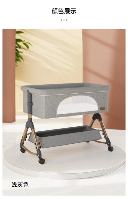 Baby Crib Newborn Small Bed Splicing Large Bed Cradle Bed Sleeping Basket Movable Foldable Portable And Multifunctional