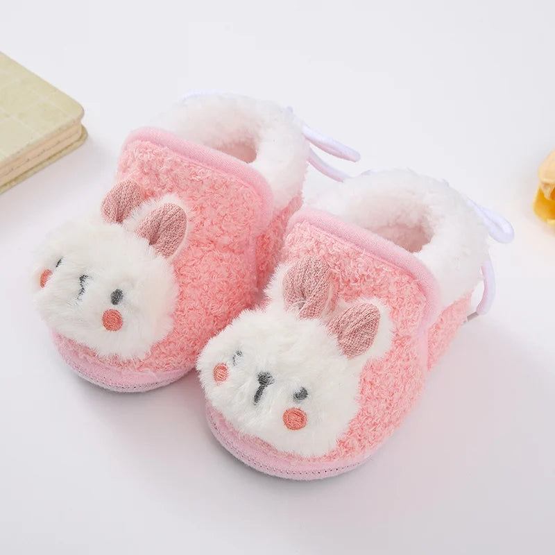 Winter Snow Baby Boots Newborn Toddler Warm Boots Winter First Walkers Baby Girls Boys Shoes Soft Sole Cute Cartoon Snow