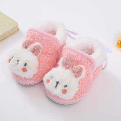 Winter Snow Baby Boots Newborn Toddler Warm Boots Winter First Walkers Baby Girls Boys Shoes Soft Sole Cute Cartoon Snow