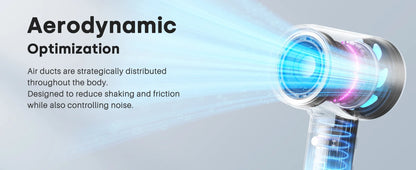 Hair Dryer, Negative Ionic Blow Dryer 120000 RPM Brushless Motor 40M/S Fast Drying High-Speed Low Noise Thermo-Control Hairdryer