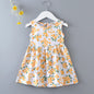 Casual Baby Girl Vest Cotton Infant Dress Toddler Sleeveless A-Line Pleated Kids Clothes Mini Princess Dress