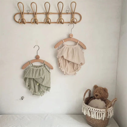 MILANCEL Baby Girls Clothes Striped Camisole And Bloomers 2 Pcs Baby Girls Clothes New born Baby Clothes Set