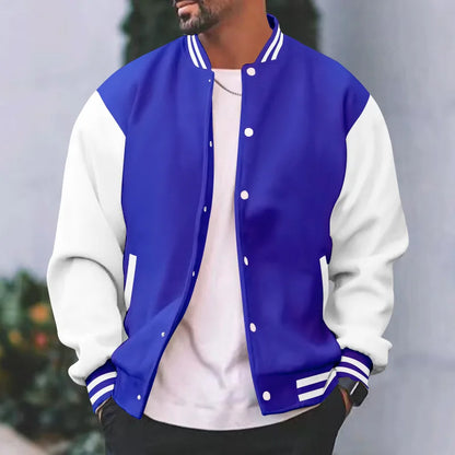 2025 New Loose Trendy Brand Baseball Jersey  Men Fashion Bomber Jacket Men's Casual Plus Size Tops Street Men's overcoat