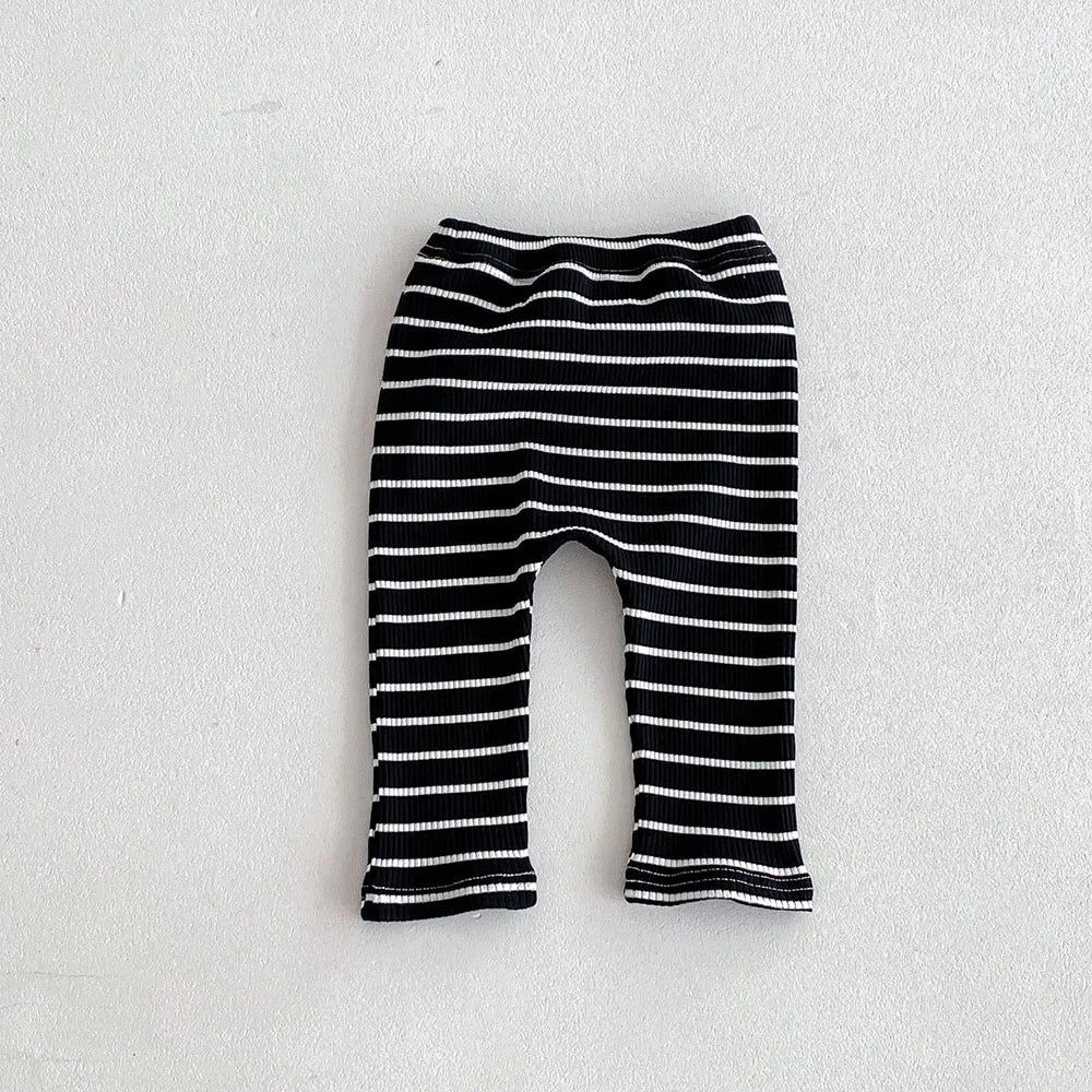 MILANCEL 2025 Autumn Baby Pants 0-3 Y Korean Style Toddler Girls Solid Big PP Leggings Infant Boys Cotton Slim Fit Trousers