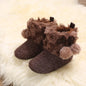 Autumn and Winter Baby Plush Thick Warm Cotton Shoes 0-18 Months Soft Soled Comfortable Non Slip Boots