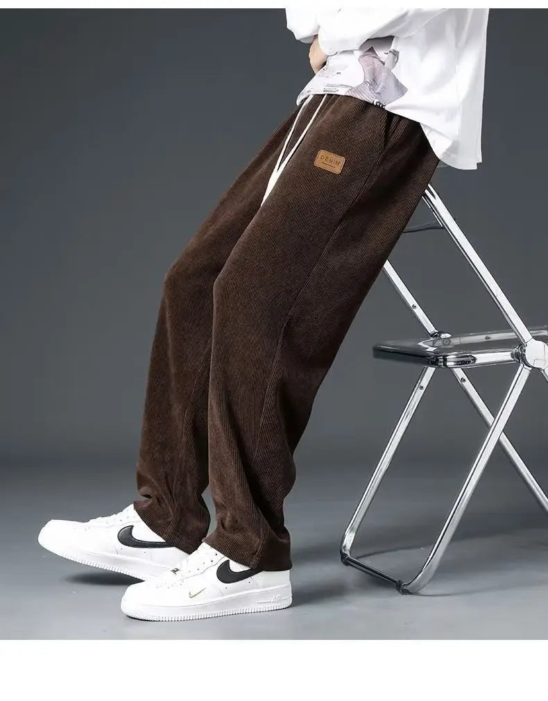 2025 New Design Spring Autumn Straight Sweatpants men baggy pants Men's pants joggers Male Loose Grey Casual Pants for men's