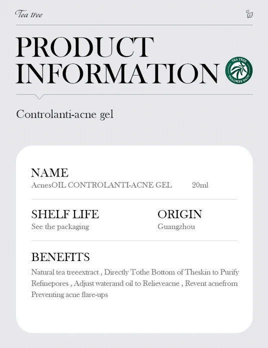 SADOER Tea Tree Acne Removing Cream Facial skincare Oil Control Face Gel Creams Hydrating Moisturizing Facial Cream Skin Care