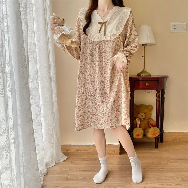 Pajama Sets Women Comfortable Daily Print Design Sweet Autumn Popular Attractive Ulzzang V-Neck Students Holiday Elegant Trendy