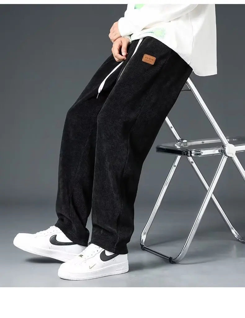 2025 New Design Spring Autumn Straight Sweatpants men baggy pants Men's pants joggers Male Loose Grey Casual Pants for men's