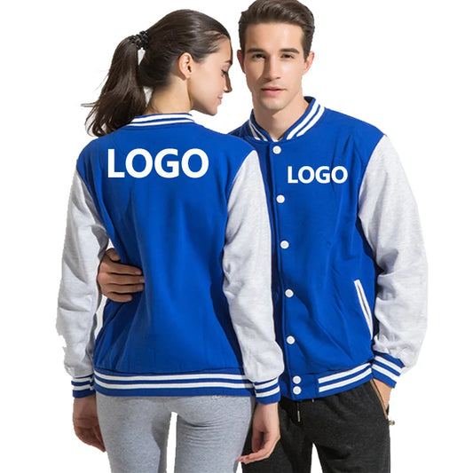 Baseball Jackets Men New Fashion Design Slim Fit College Varsity Coat Women's Jacket Support Custom Print Photo/Text