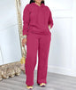 Women Sport Two Piece Outfit Winter Casual 2 Piece Set Hoodies Tops Wide Leg Pants Set Women Tracksuit