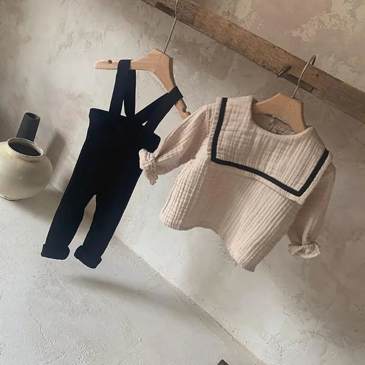 2025 Autumn New Baby Solid Leggings Toddler Boy Pp Pants Cotton Infant Girl Overalls Kids Casual Trousers Baby Strap Leggings