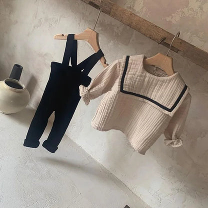 2025 Autumn New Baby Solid Leggings Toddler Boy Pp Pants Cotton Infant Girl Overalls Kids Casual Trousers Baby Strap Leggings