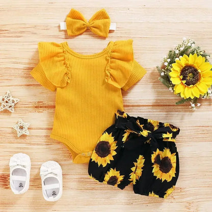3Pcs Baby Girl Clothes Set Newborn Kids Clothing Children Toddler Girl Clothes Babe Girl Outfits Infant New Born Clothes