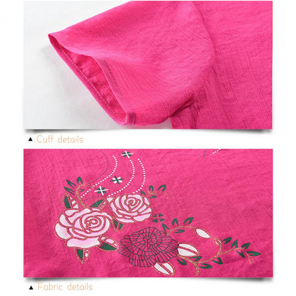 New Arrival Female Pajamas Set Sleepwear Women Cotton Print Flower Pyjamas Summer Loose Nightwear Home Large XL-4XL