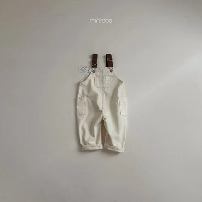 Baby Clothing Simple All Match Denim Overalls 2025 Spring and Autumn New Fashion Casual Pants Boys Girls Baby Loose Pants