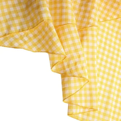 Spring Autumn Women Long Skirt High Waist Lace-up Ruffle Trim Plaid Print Bow Tie Irregular Hem Maxi Skirt Female 2025 New