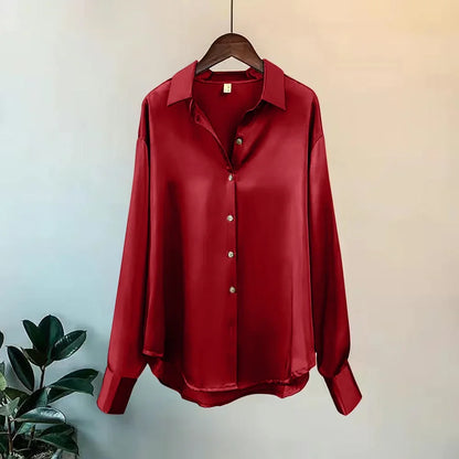 Fashion Spring Shirt And Blouses New Sweater Cardigans Woman Top Knitted Korean Long Sleeve Lapel Button Elegance Sweet Coats