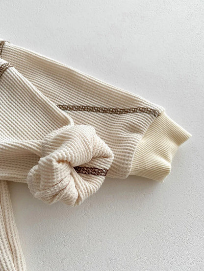 MILANCEL Spring Designer Kids Baby Clothes Casual Boys Suit Cool Infant Blouse And Pants2 PCs Waffle Clothing Set Outfits