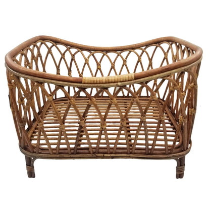 Baby Cribs Newborn Photography Props Bed Storage Basket Doll Bed Chair Rattan Furniture for Newborns Babe Posing Props