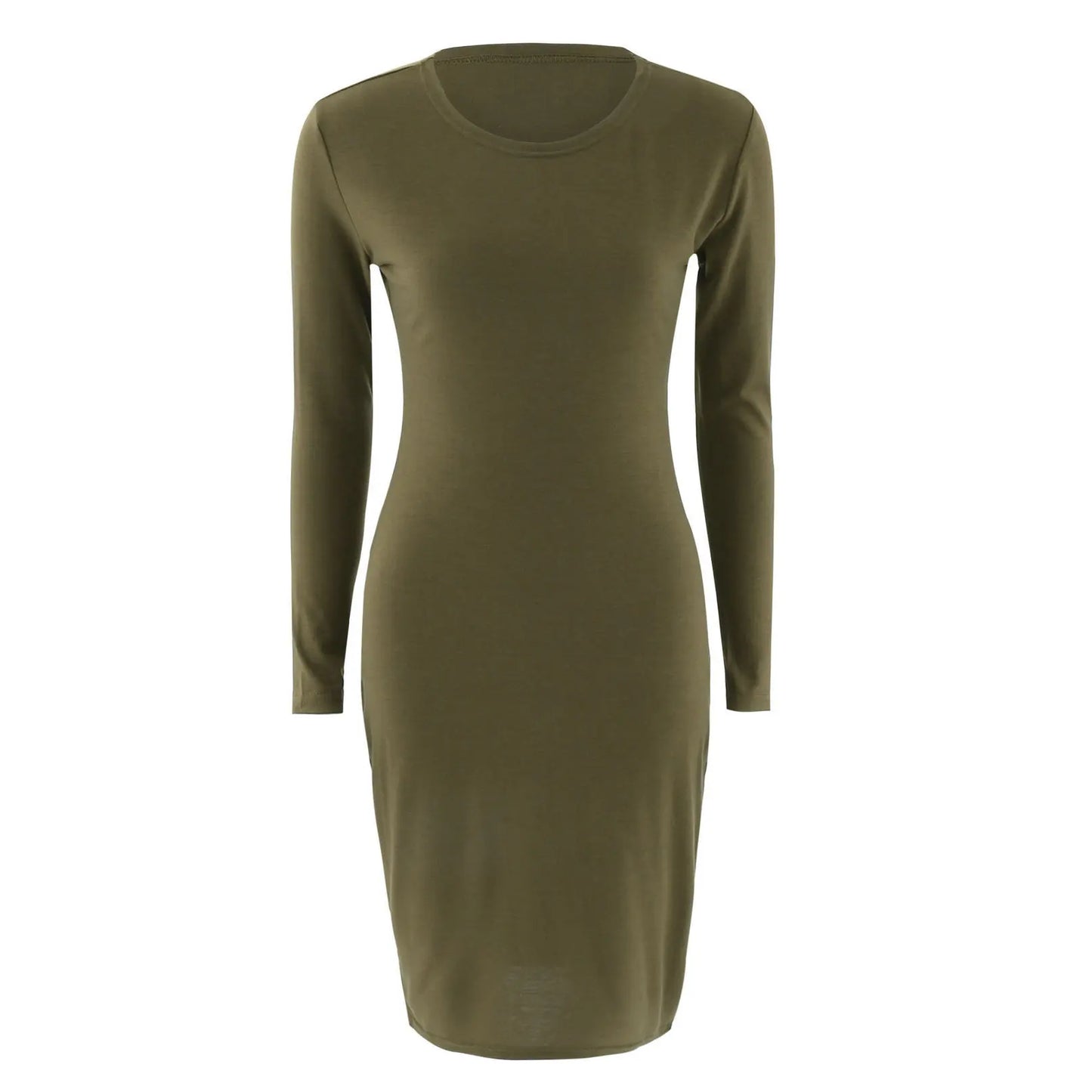 Sexy Elegant Dress Short and Long Sleeve Solid Color Midi Bodycon Dress Women Skinny Slim Pencil Dress Club Party Vestidos