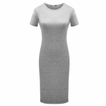 Sexy Elegant Dress Short and Long Sleeve Solid Color Midi Bodycon Dress Women Skinny Slim Pencil Dress Club Party Vestidos