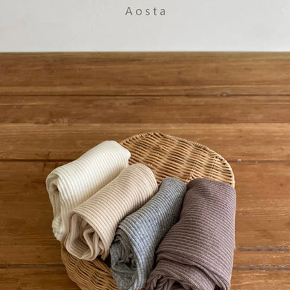 Baby Clothing 2025 Autumn Boys and Girls Simple Style Leggings Solid Color All Match Knitted Elastic Waist Casual Simple Pants