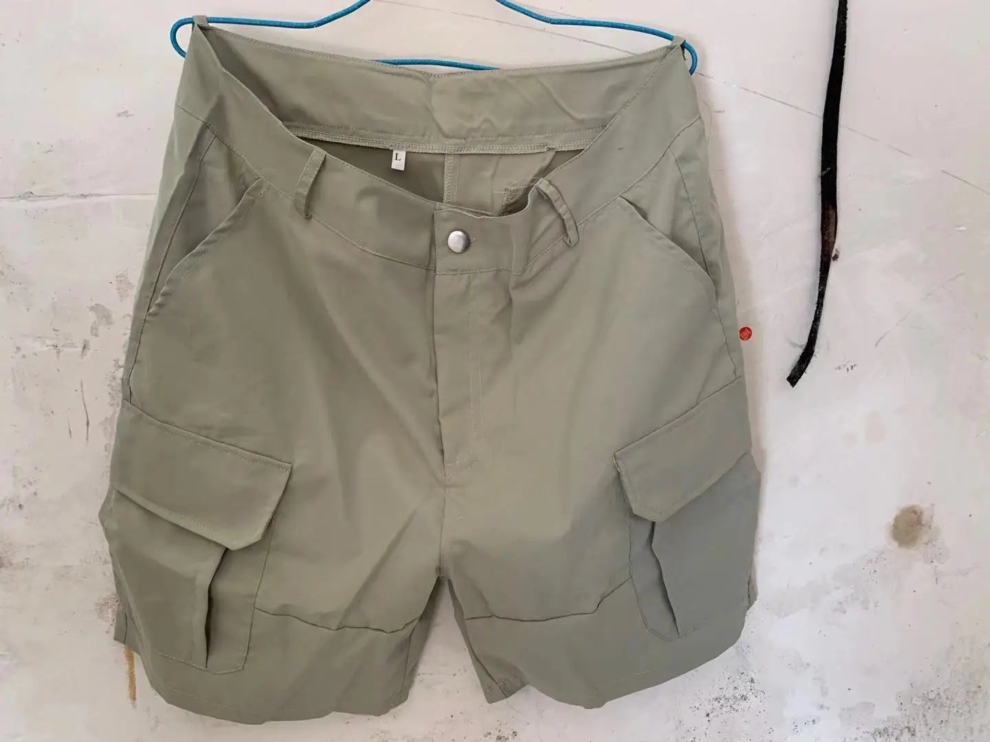 Summer Fashion Casual Tooling Shorts Men's Solid Loose Cotton Multi-pockets Cargo Pants Comfy Beach Sport Short Trousers for Men