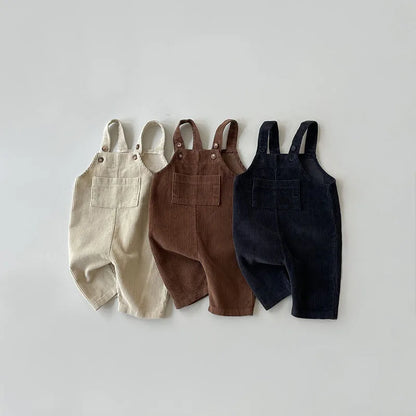 2025 Newborn Clothes Boy's Corduroy Jumpsuit Autumn Winter Jumpsuits Girl's romper Casual Bib Pants Overalls  Baby kids clothes