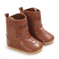 Baby Boots Made Of Soft PU and High-quality Cotton 2024 New Autumn and Winter Short Boots With Rubber Soles and Anti Slip Baby