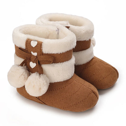 Newborn baby boy girl snow winter boots for infants and young children soft soled winter warm baby crib short boots shoes