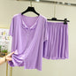 Modal loose short-sleeved shorts home clothes women summer thin style can be worn outside pajamas set versatile casual two