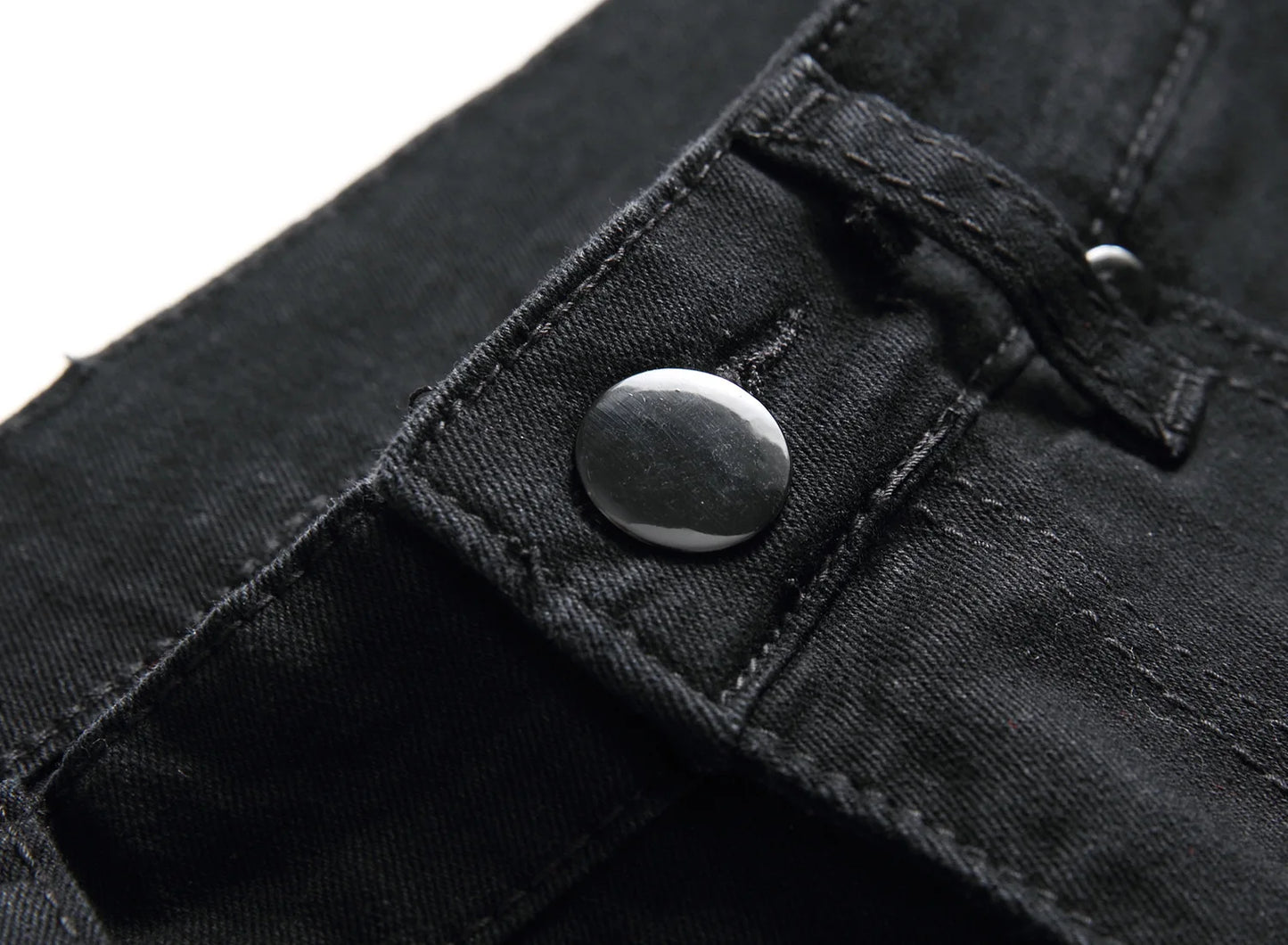 Punk Street Style Ripped Skinny Jeans Men Vintage Wash Solid Denim Trouser Men's Casual Slim Fit Pencil Denim Holes Pants 2025