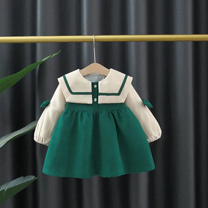 Spring fall 1 year baby's birthday girl's clothes dress for newborn baby girl clothing outside wear waist princess dresses dress