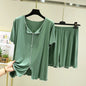 Modal loose short-sleeved shorts home clothes women summer thin style can be worn outside pajamas set versatile casual two