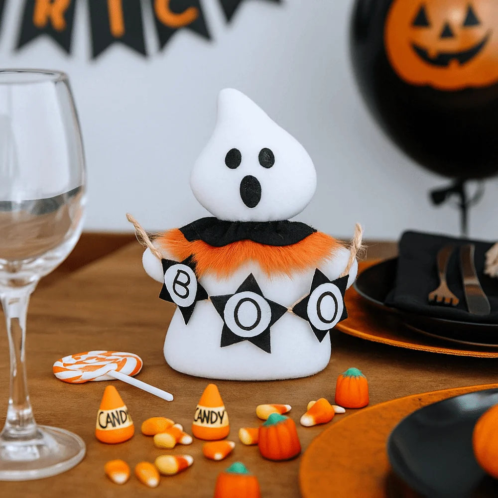 Holiday Decor Funny Halloween Ghost Doll Handicraft Soft Scary Ghost Doll Cartoon Scary Ghost Figurines Haunted House