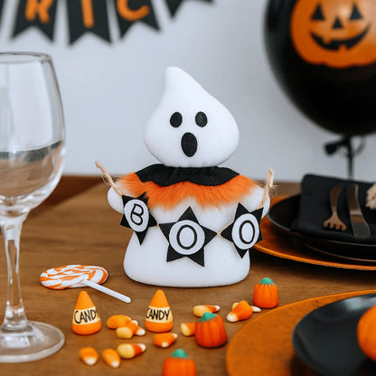 Holiday Decor Funny Halloween Ghost Doll Handicraft Soft Scary Ghost Doll Cartoon Scary Ghost Figurines Haunted House