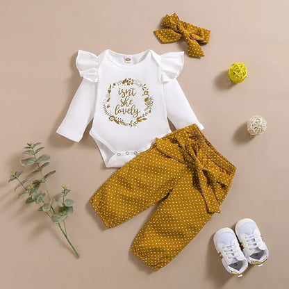 3Pcs Baby Girl Clothes Set Newborn Kids Clothing Children Toddler Girl Clothes Babe Girl Outfits Infant New Born Clothes