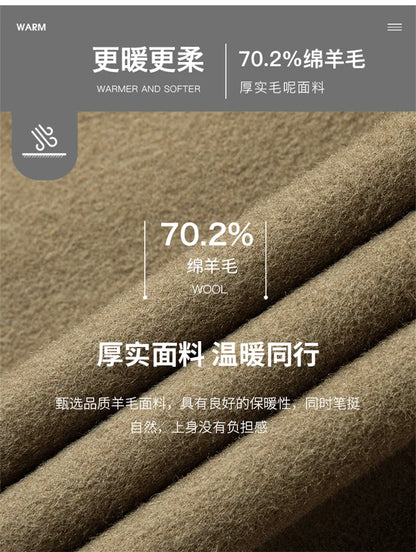 2025 Autumn/Winter New Double sided Woolen Coat High end Fabric Korean Edition Fashion Pure Handmade Woolen Coat Work Style