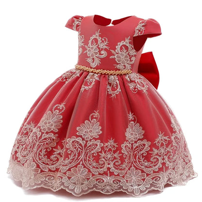 Baby Girls Christmas Dress 3 6 9 12 18 24 Months Toddler Newborn Lace Princess Dress 1 Year Old Birthday Party New Year Costume