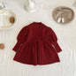 0-4Y Autumn Boutique Vintage Style Puff Sleeve Kids Baby Girl Clothes Dresses Draped Princess Dress for Girls