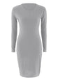 Sexy Elegant Dress Short and Long Sleeve Solid Color Midi Bodycon Dress Women Skinny Slim Pencil Dress Club Party Vestidos