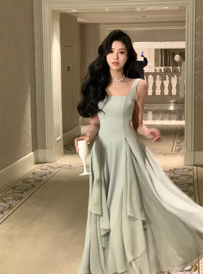 French Elegant Ruffles White Midi Dresses 2025 Summer New Evening Party Women Clothes Fashion Sundress Birthday Ladies Dress