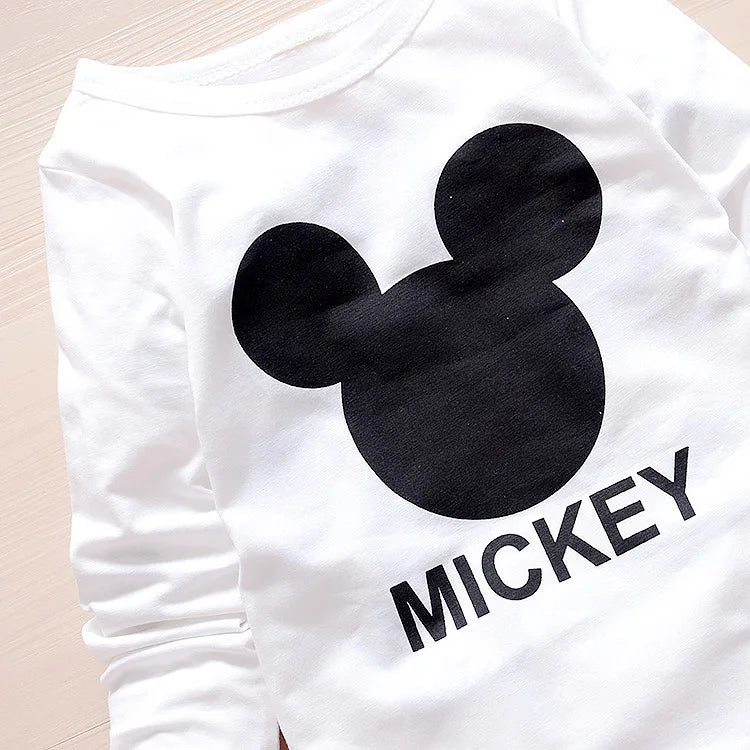 Baby Girls Boys Mickey Minnie Clothing Sets Spring Autumn Kids Outfits Hoodie +T-shirt + Pants Tracksuit Children Sport Suit