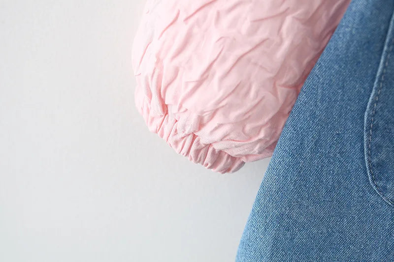 Newborn baby Girls Spring fall clothes Outfits Bow Denim Dress costume for toddler baby Girl cloth 1 year Birthday Dresses dress